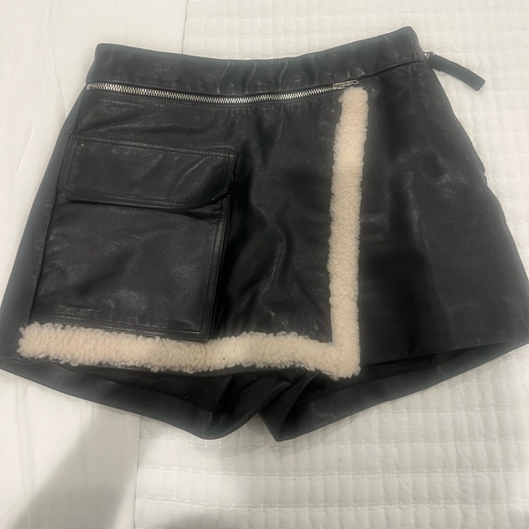 Helmut Lang Leather Skirt
